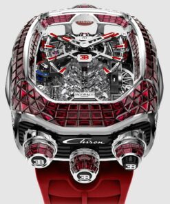 Jacob & Co. BUGATTI CHIRON TOURBILLON BAGUETTE RUBIES WHITE GOLD Watch Replica BU800.30.BR.UA.ABRUA Jacob and Co Watch Price