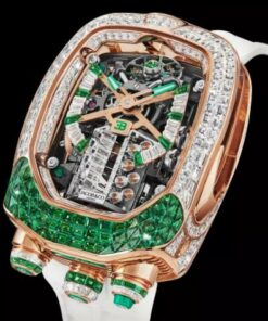 Jacob & Co. BUGATTI CHIRON TOURBILLON BAGUETTE TSAVORITES AND DIAMONDS Watch Replica BU800.40.AC.UA.A Jacob and Co Watch Price