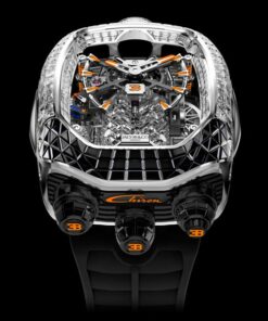Jacob & Co. BUGATTI CHIRON TOURBILLON BAGUETTE BLACK AND ORANGE SAPPHIRES BU800.30.AA.UA.A Watch Replica Jacob and Co Watch Price