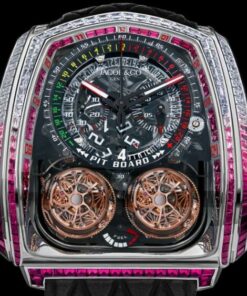 Jacob & Co. TWIN TURBO FURIOUS BAGUETTE WHITE DIAMONDS & RUBIES Watch Replica TT800.30.BR.UA.A Jacob and Co Watch Price