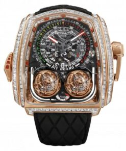 Jacob & Co. TWIN TURBO FURIOUS BAGUETTE WHITE DIAMONDS ROSE GOLD TT800.40.BD.AA.A Watch Replica Jacob and Co Watch Price