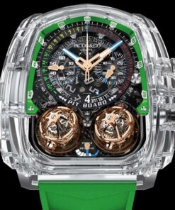 Jacob & Co. TWIN TURBO FURIOUS SAPPHIRE CRYSTAL GREEN INNER RING Watch Replica TT220.80.AA.AC.A Jacob and Co Watch Price