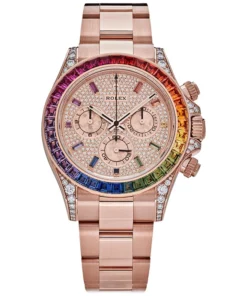 Rolex Daytona Rose Gold Rainbow Bezel Diamond Dial 116595RBOW