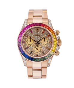 Men’s Diamond Watch Rolex Day-Date Gold 40 mm Rose Gold Tone Dial