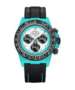 ROLEX Diw Daytona quartz fiber celeste invert 40mm oyster black