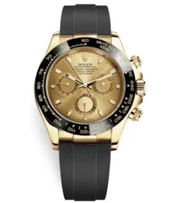 Rolex Cosmograph Daytona 116518LN Champagne Dial Oysterflex Yellow Gold Mens Watch