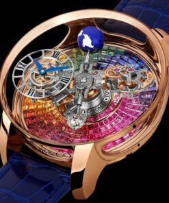 Jacob & Co. ASTRONOMIA TOURBILLON BAGUETTE RAINBOW SAPPHIRES Watch Replica AT100.40.AC.UR.A Jacob and Co Watch Price